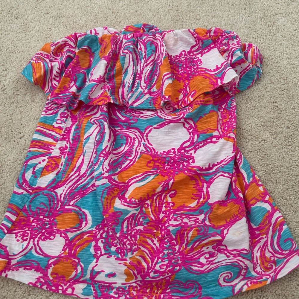 Lilly Pulitzer Pink and Orange Floral top